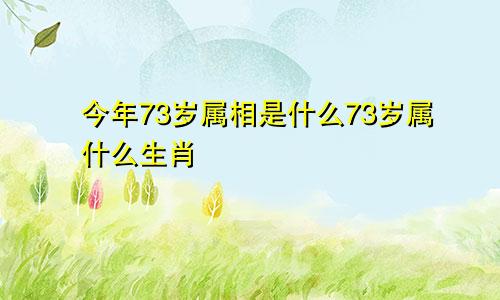 今年73岁属相是什么73岁属什么生肖