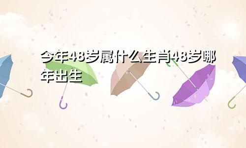 今年48岁属什么生肖48岁哪年出生