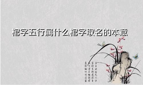 棺字五行属什么棺字取名的本意