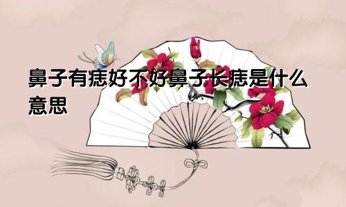 鼻子有痣好不好鼻子长痣是什么意思