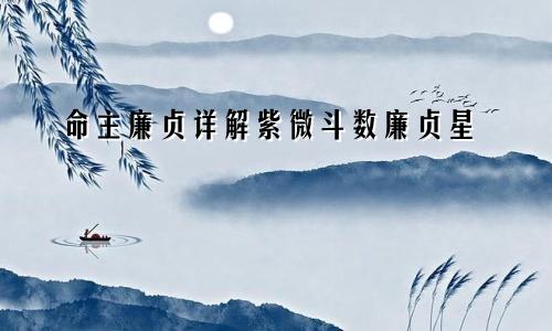 命主廉贞详解紫微斗数廉贞星