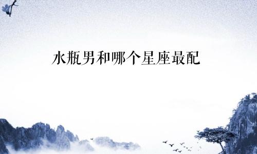 水瓶男和哪个星座最配