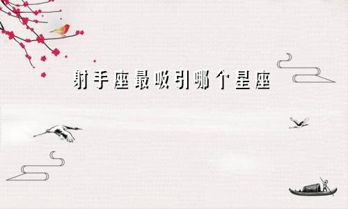 射手座最吸引哪个星座