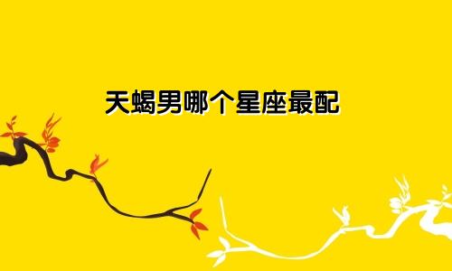 天蝎男哪个星座最配