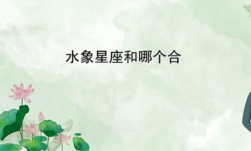 水象星座和哪个合