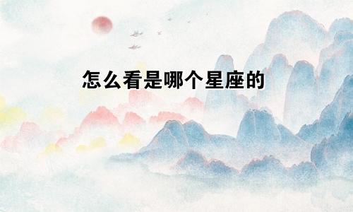 怎么看是哪个星座的