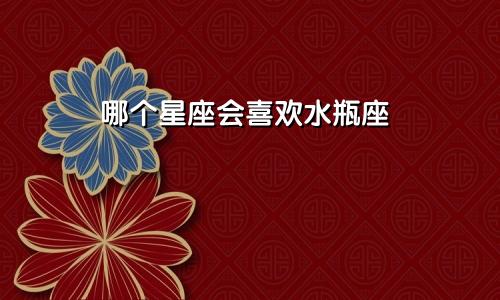 哪个星座会喜欢水瓶座