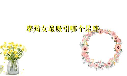摩羯女最吸引哪个星座