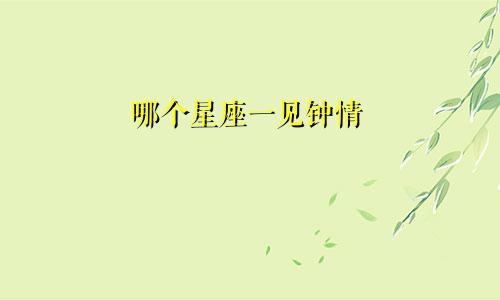 哪个星座一见钟情