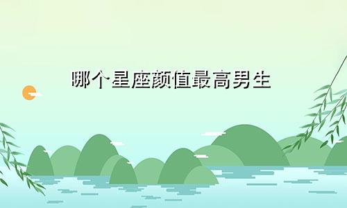 哪个星座颜值最高男生