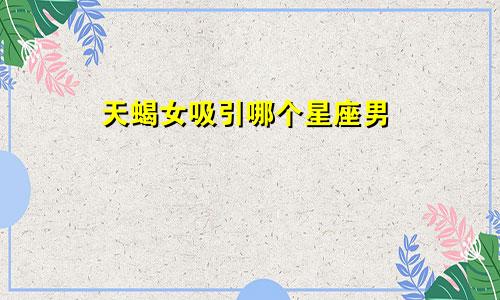 天蝎女吸引哪个星座男
