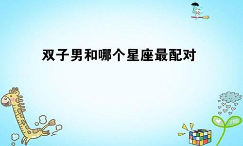 双子男和哪个星座最配对