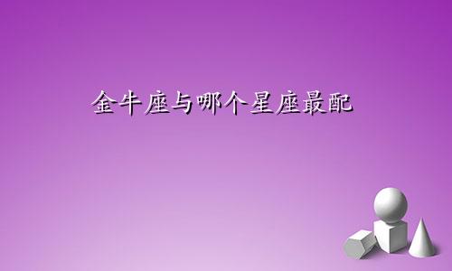 金牛座与哪个星座最配