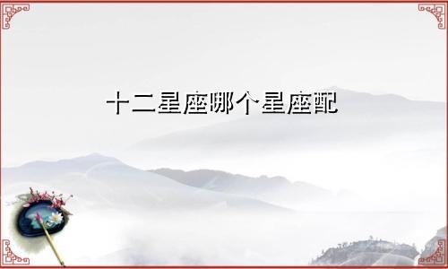 十二星座哪个星座配