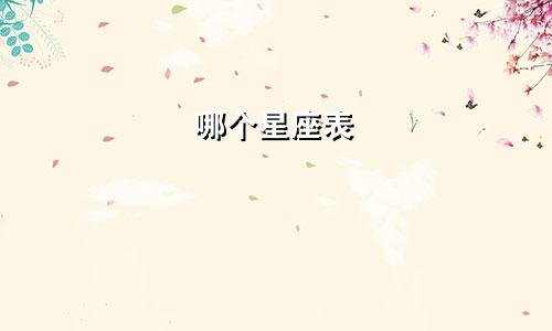 哪个星座表