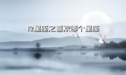 12星座之喜欢哪个星座