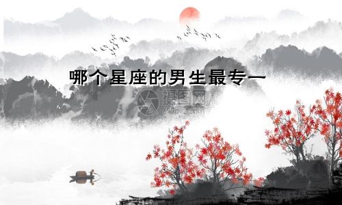 哪个星座的男生最专一