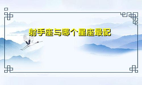 射手座与哪个星座最配