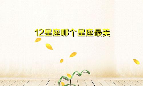 12星座哪个星座最美