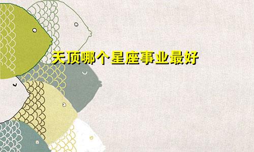 天顶哪个星座事业最好