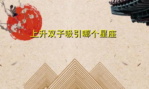 上升双子吸引哪个星座
