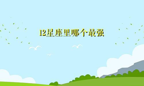 12星座里哪个最强