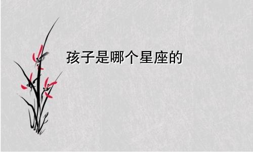 孩子是哪个星座的