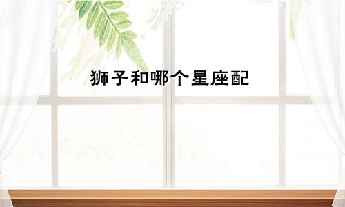 狮子和哪个星座配