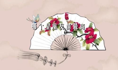 哪个星座友情最高
