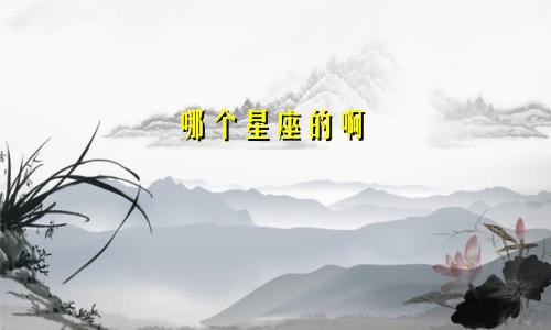 哪个星座的啊