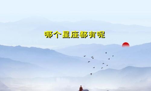 哪个星座都有呢