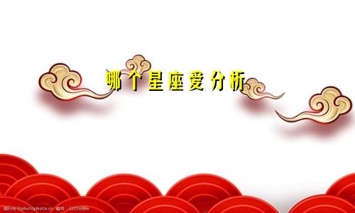 哪个星座爱分析