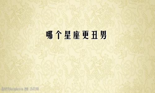 哪个星座更丑男