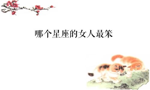 哪个星座的女人最笨