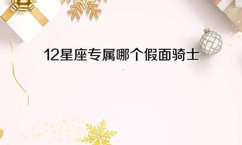 12星座专属哪个假面骑士