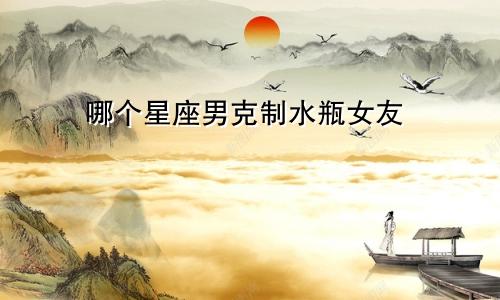 哪个星座男克制水瓶女友