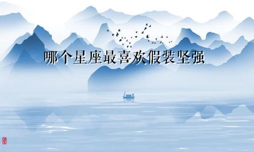 哪个星座最喜欢假装坚强