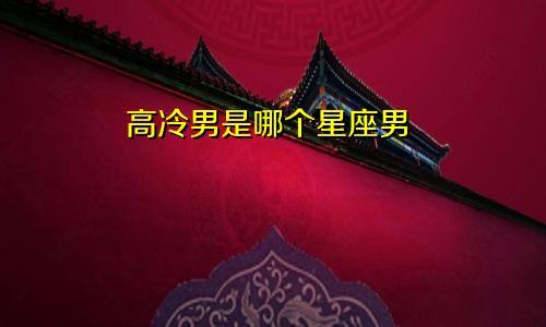 高冷男是哪个星座男