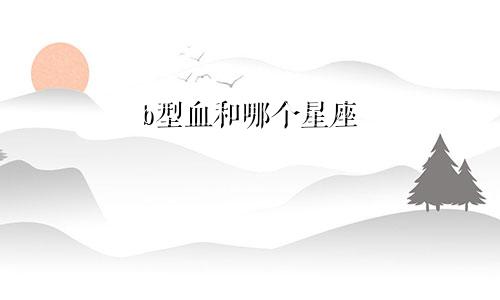 b型血和哪个星座