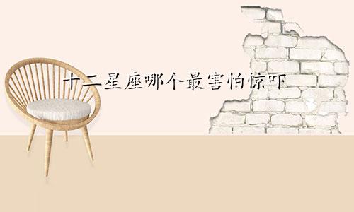 十二星座哪个最害怕惊吓