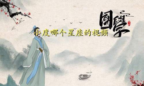 小度哪个星座的视频