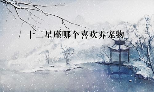 十二星座哪个喜欢养宠物