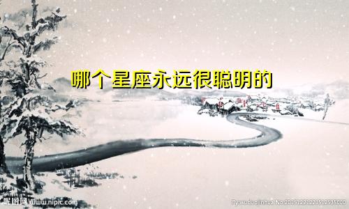 哪个星座永远很聪明的