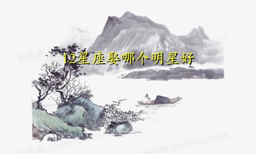 12星座娶哪个明星好