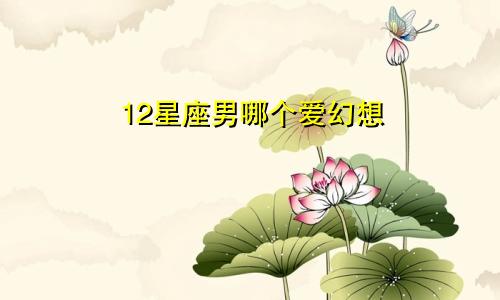 12星座男哪个爱幻想