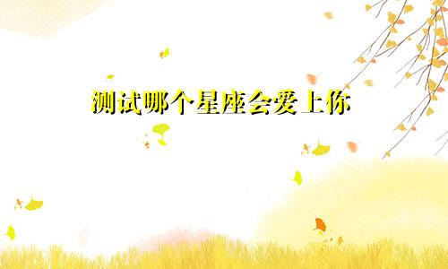 测试哪个星座会爱上你
