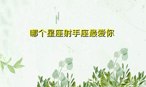 哪个星座射手座最爱你