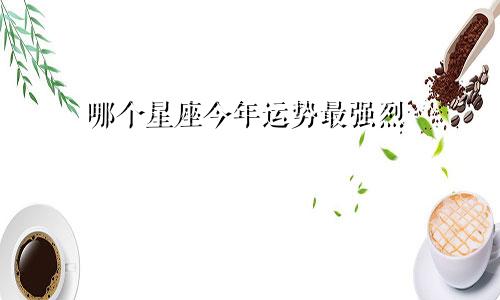 哪个星座今年运势最强烈