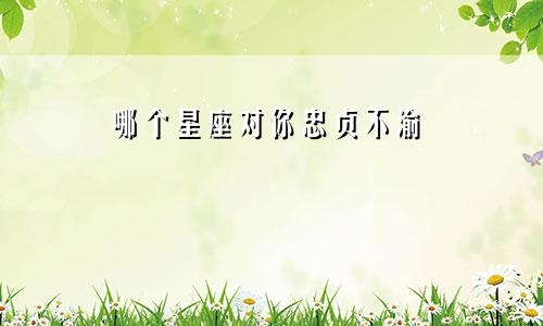 哪个星座对你忠贞不渝