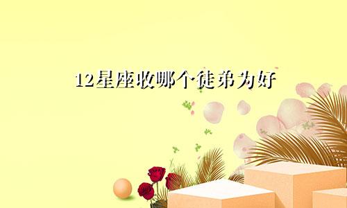 12星座收哪个徒弟为好